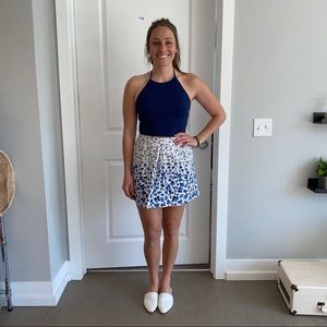 Banana republic blue floral skirt